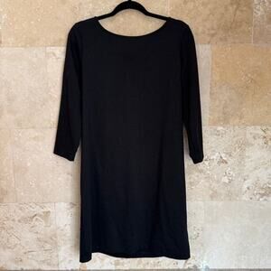 GAP Women’s Black Dress Medium 3/4 Sleeve Knee Length Casual Workwear Classic